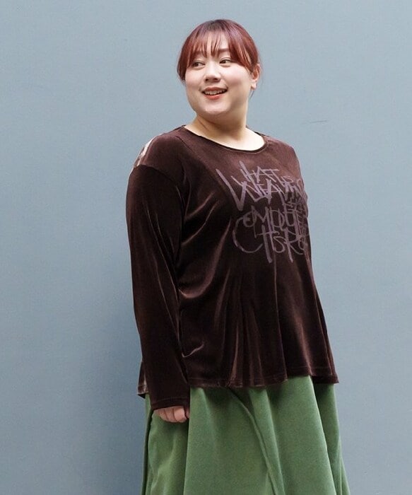 アズノゥアズオオラカ（AS KNOW AS olaca）/【大きいサイズ】ベロアグラフィティーＰＯ 大きいサイズ】ベロアグラフィティーPO | アズノゥアズオオラカ(AS