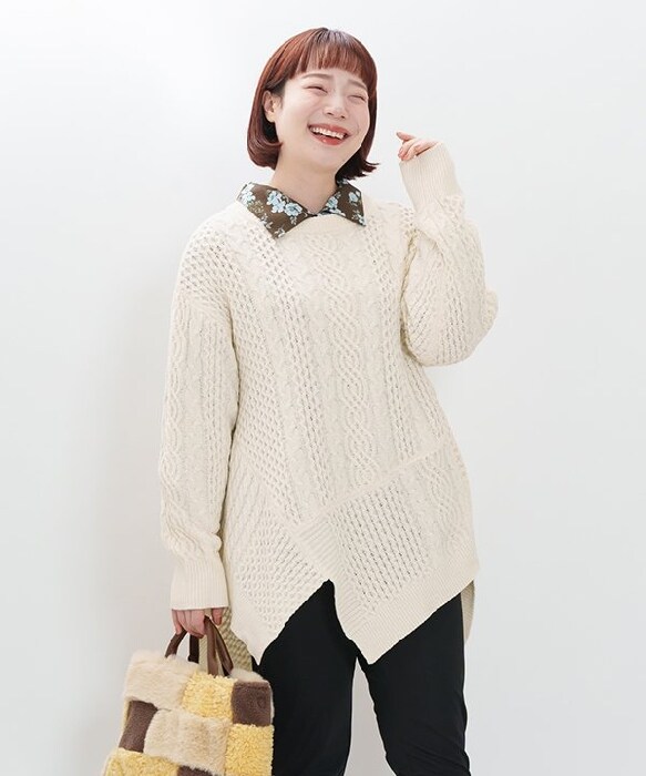 アズノゥアズオオラカ（AS KNOW AS olaca）/【大きいサイズ】沢山ケーブルモールＰＯ 大きいサイズ】沢山ケーブルモールPO | アズノゥアズオオラカ(AS