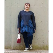 【大きいサイズ】ビヨンビヨンタックデニム