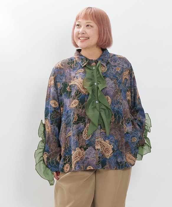 再値下げASKNOWASolacaアズノウアズオオラカ表面にこだわった格子シャツ シャツ・ブラウス | アズノゥアズ レディース服のファッション通販サイト