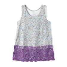 【大きいサイズ】繊細ペイズリーレースＴＫ