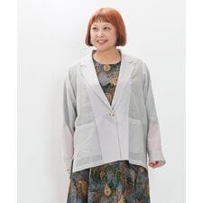 【大きいサイズ】軽く見透かすテーラーＪＫ