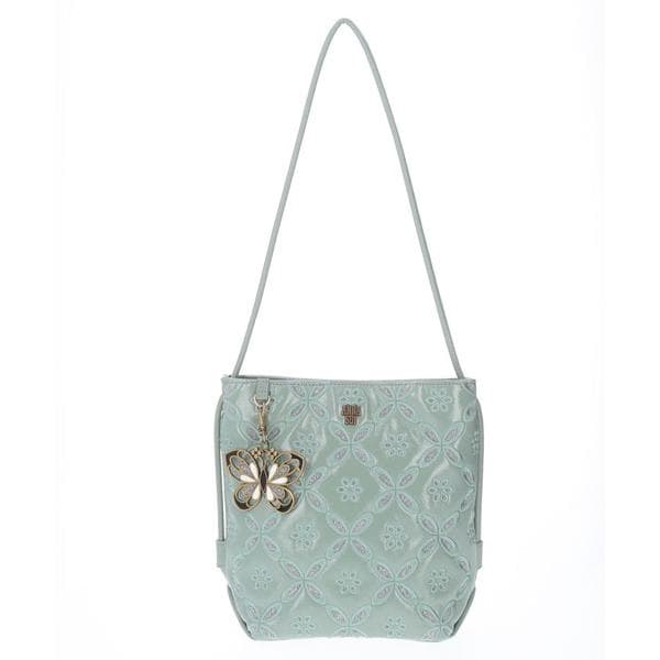 美品 ANNA SUI アナスイ ショルダーバッグ ニューガーデン ミント ANNA SUI】アナスイ ショルダーバッグ ニューガーデン ミント