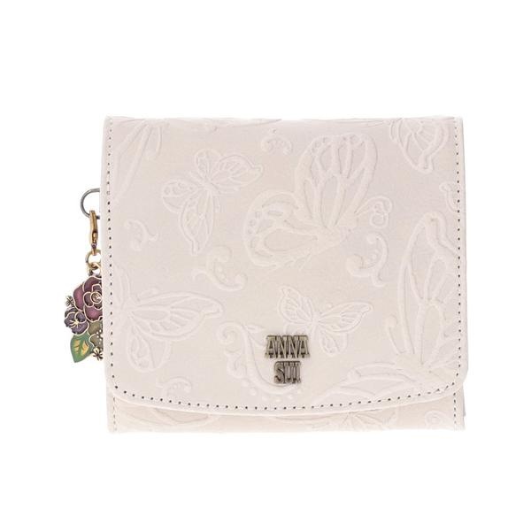運気上昇カラー】新品ANNA SUIホワイト☆アナスイBOX二つ折り財布 - 小物