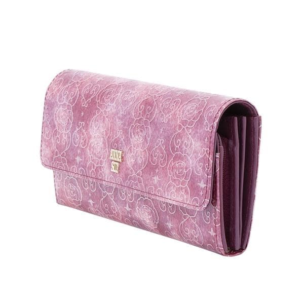 【新品】ANNA SUI アナスイ ローズハート バタフライL字ファスナー長財布 新品】ANNA SUI アナスイ ローズハート バタフライL字ファスナー