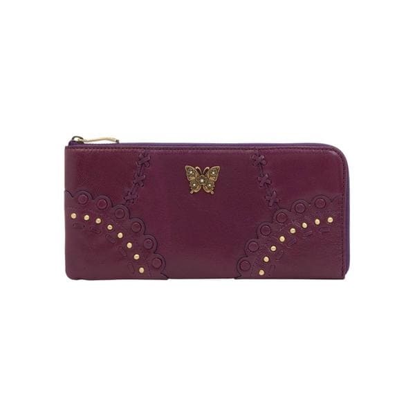 ANNASUI アナスイ　ローズハート　フラップ長財布 アナスイ ANNA SUI ローズハート フラップ長財布 （ロゼ） -人気
