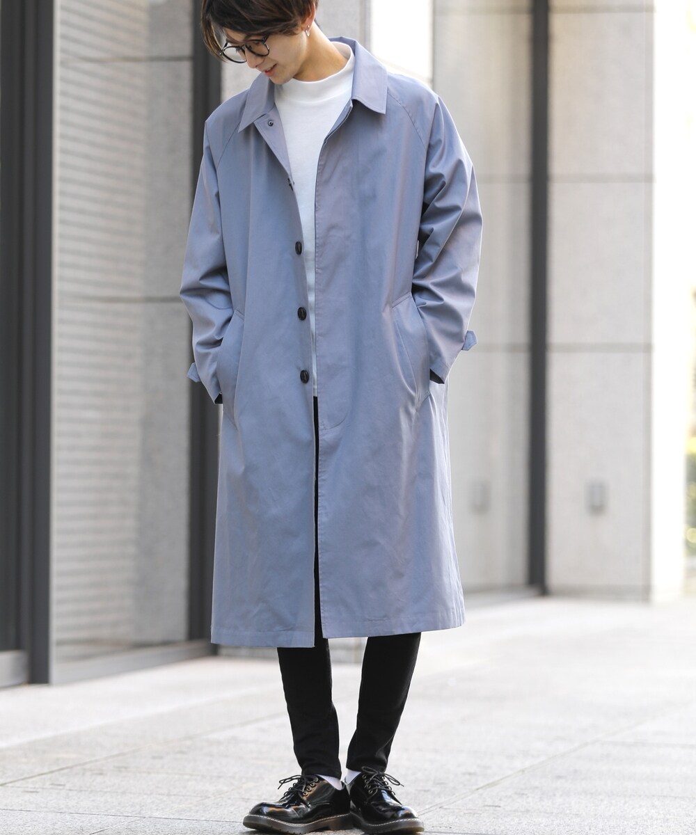 aga⭐︎スプリングコート コットンツイル ／ オーバーサイズ ロング丈 ステンカラーコート