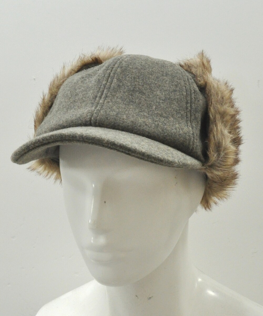 ユニセックス イヤーファー 無地 メルトン キャップ | エーエスエム