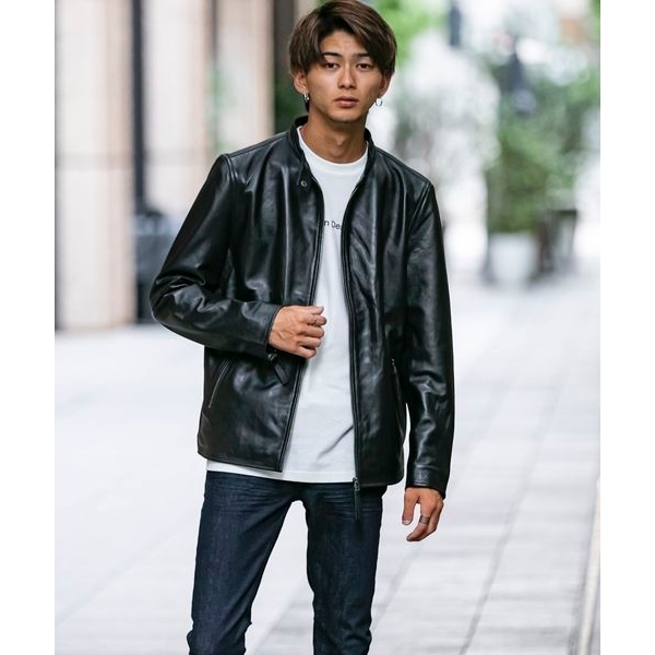 最低価格の London denimライダースジャケット ライダースジャケット