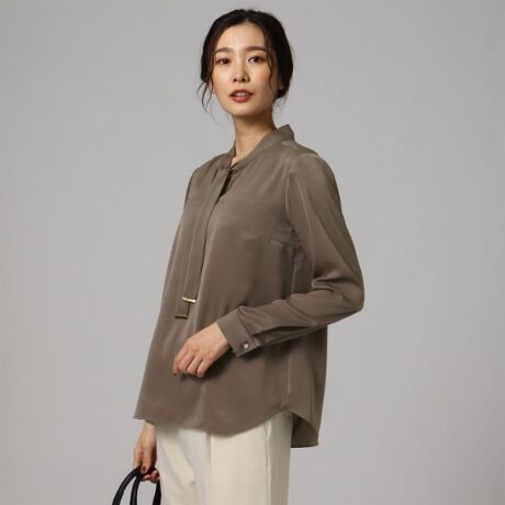 L 洗える ピーチサテンボウタイブラウス アンタイトル Untitled ファッション通販 マルイウェブチャネル Ca000 130 94 01