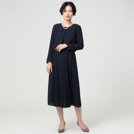 L 洗える バックサテンアムンゼン プリーツワンピース アンタイトル Untitled ファッション通販 マルイウェブチャネル Ca001 025 47 01