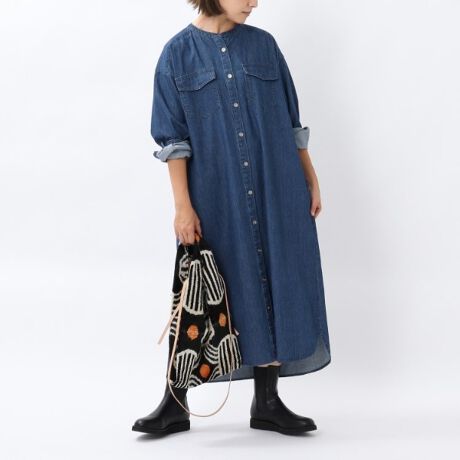 リラックスデニムワンピース 洗える アンタイトル Untitled ファッション通販 マルイウェブチャネル