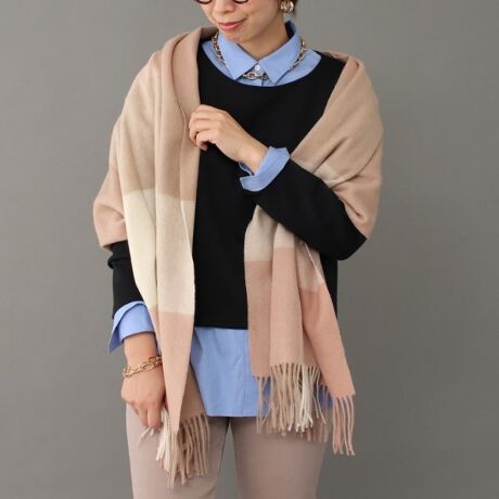 洗える ウールチェックストール アンタイトル Untitled ファッション通販 マルイウェブチャネル