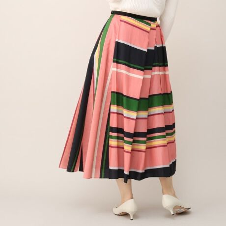 ノベルマルチボーダー切替スカート アンタイトル Untitled ファッション通販 マルイウェブチャネル