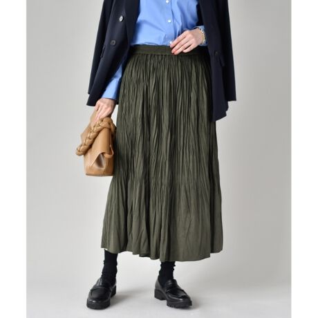 スタッフイチオシ ミラージュスエード プリーツスカート 洗える アンタイトル Untitled ファッション通販 マルイウェブチャネル