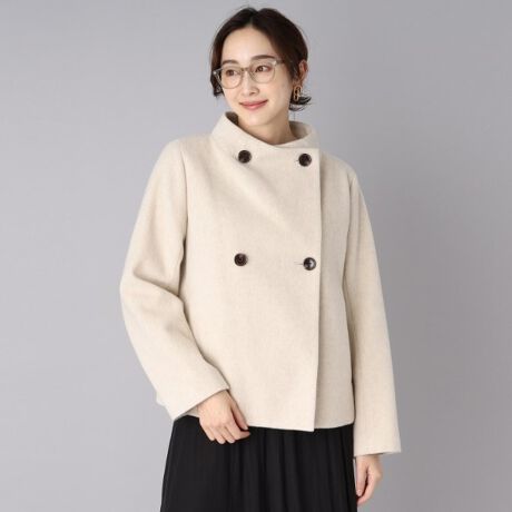 ゆったり軽く、暖かい】ダブルブレスト ショートコート＜定番人気  