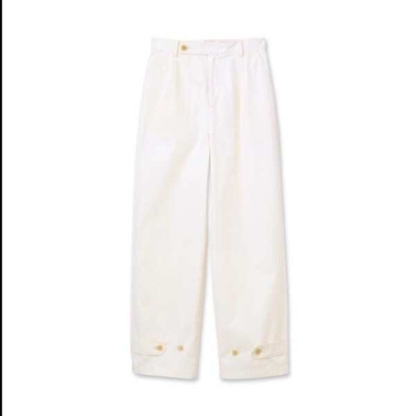 細見えシルエット】裾ベルテッド デザインチノパンツ | アンタイトル