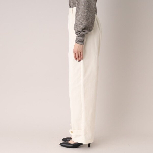 細見えシルエット】裾ベルテッド デザインチノパンツ | アンタイトル