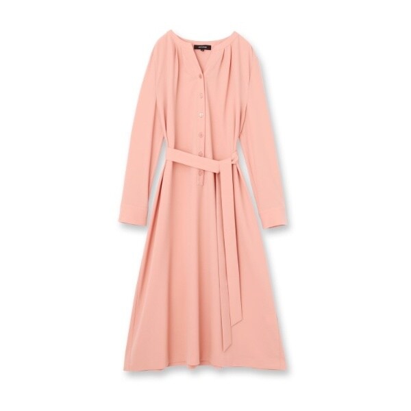 23SS•美品☆アンタイトル【通勤スタイル】きれいめツイルワンピース ネイビー 23SS•美品☆アンタイトル【通勤スタイル】きれいめツイル