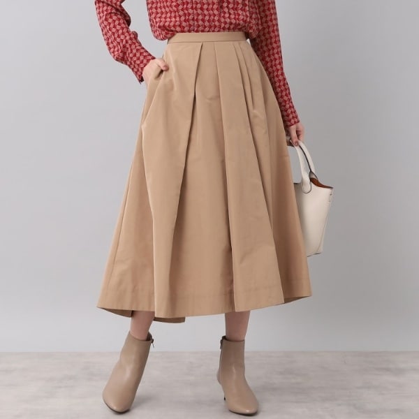 スウェードサテン×グログランリバーシブルスカート スウェーディサテン