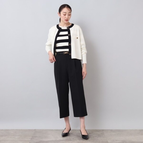 マガジン掲載 2WAY ストレッチクロップドワイドパンツ 38 セール】 【マガジン掲載】2WAYストレッチ クロップドワイド