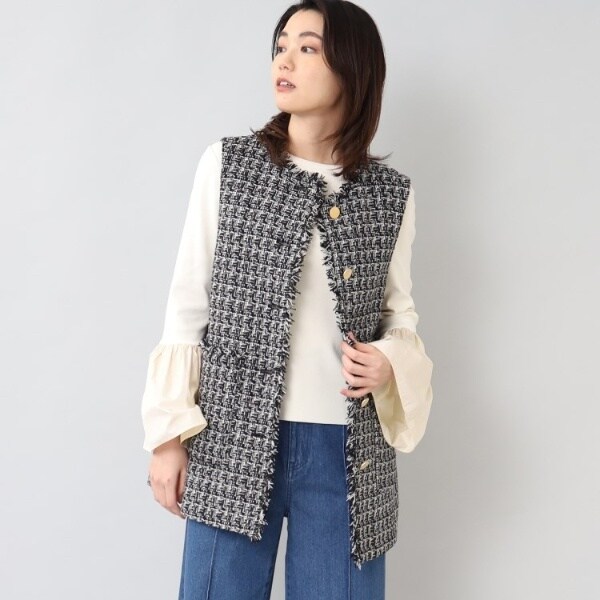 美品⭐️45Rコットンミックスツィードベスト　M 45r コットンミックスツィードベスト 美品☆ - メルカリ