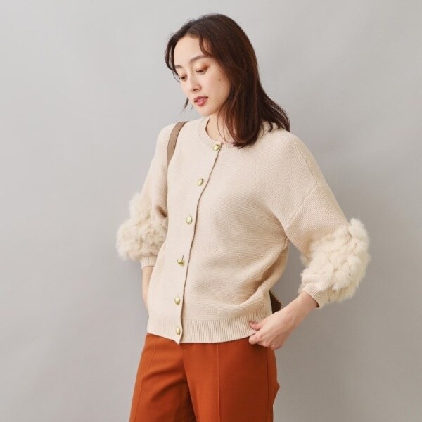 TORRAZZO DONNA2WAYラビットファートップス le.coeur blanc｜《手洗い可能》TORRAZZO DONNA2WAYラビット