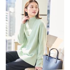 Oggi専属モデル 滝沢カレンさん着用】ラムウールカシミヤ ハイネック 
