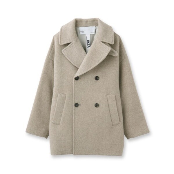 人気色♡TICCA ティッカ　ショート ピーコート　フリーサイズ　キャメル 人気色♡TICCA ティッカ ショート ピーコート フリーサイズ キャメル