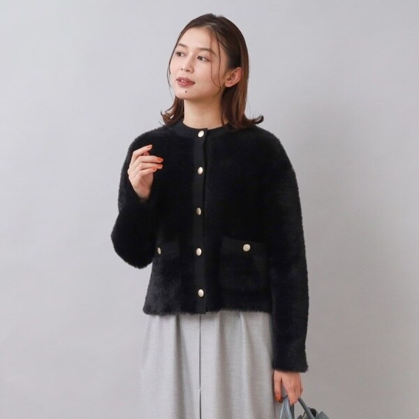 UNTITLED シャギーモール カーディガン ブラック シャギーモール カーディガン | アンタイトル(UNTITLED) | マルイ