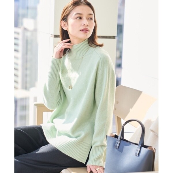 美品 UNTITLED アンタイトル / ラムウールカシミヤ ハイネックニット UNTITLED（アンタイトル）の「◇【Oggi専属モデル 滝沢カレンさん着用