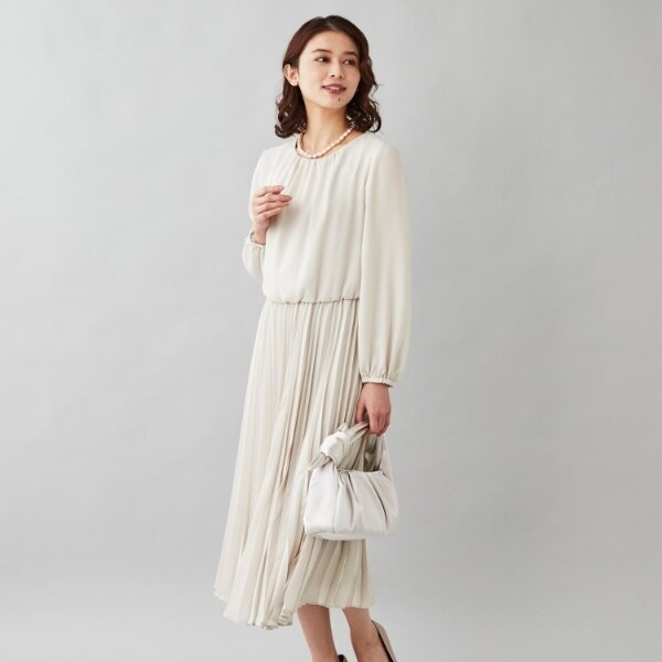 上品華やか／きちんとシーンに／洗える】ジョーゼット プリーツ