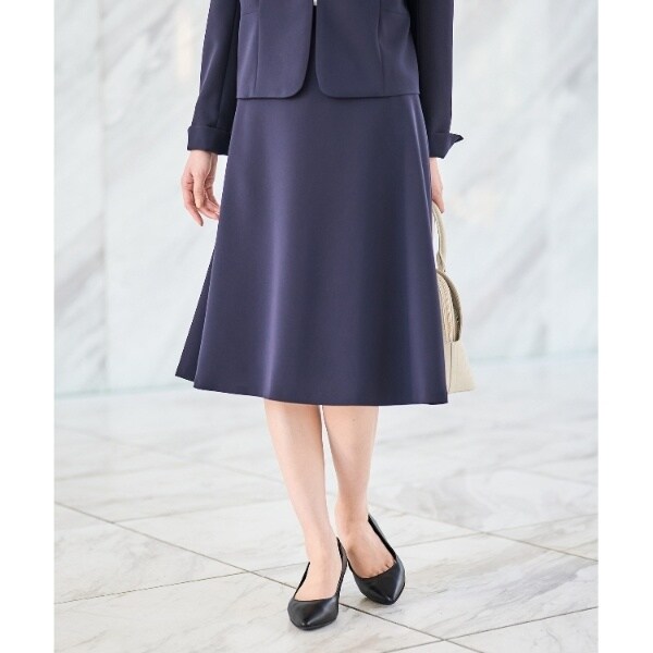 アンタイトル UNTITLED トリアセダブルクロス フレアスカート