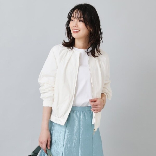 軽羽織／洗える】タフタノーカラーブルゾン | アンタイトル(UNTITLED