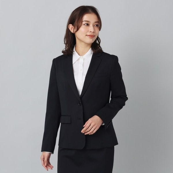 【UNTITLED】アンタイトル　未使用　タグ付　ウォッシャブル　ジャケット リクルート対応／マシンウォッシャブル】二つ釦ストレッチ