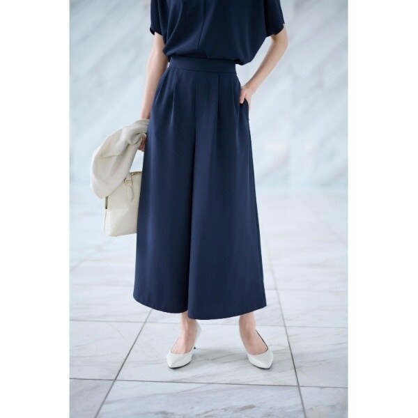 今年も人気セットアップ／ウエストゴム】リラックス ガウチョパンツ