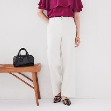 【機能性素材UVカット】ストレッチストレートパンツ