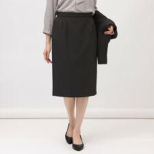 アンタイトル(UNTITLED)の【通勤スーツ入卒セレモニー】ウーステッドカルゼ タイトスカート