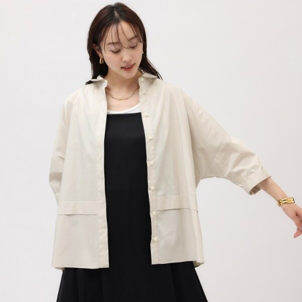 アンタイトル（UNTITLED）/【洗える一枚で着映えゆったり】7分袖フォルムシャツ 洗える一枚で着映えゆったり】7分袖フォルムシャツ | アンタイトル