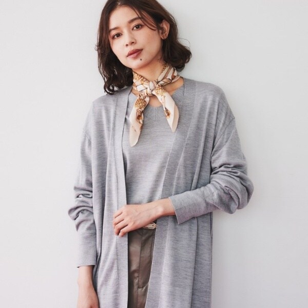 UNTITLED / アンタイトル 【アンサンブル可能/体型カバー】シルクウールカシミヤカーディガン アンサンブル可能体型カバー】シルクウールカシミヤカーディガン