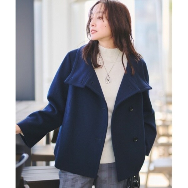 レビュー高評価のおせち贈り物 日本製】2WAYウールショートコート | アンタイトル(UNTITLED ジャケット・アウター