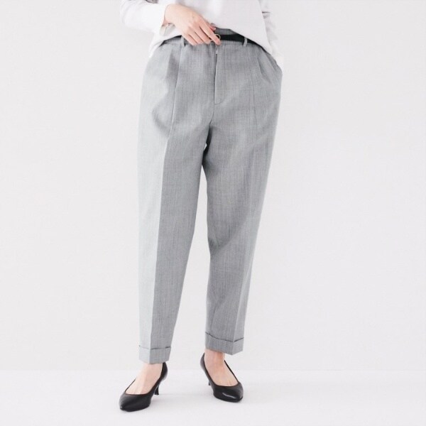 アンタイトル（UNTITLED）/【腰周りゆったりハイウエスト】ウールツイルパンツ 腰周りゆったりハイウエスト】ウールツイルパンツ | アンタイトル