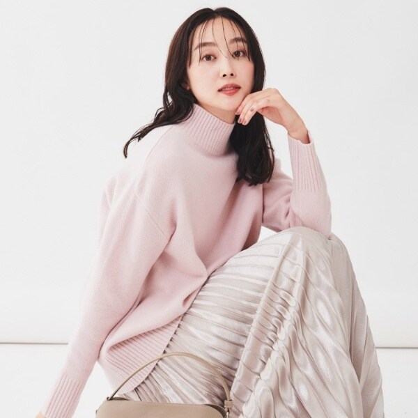 ラムウールカシミヤ ボトルネックプルオーバーニット | アンタイトル