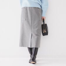 【洗える後ろウエストゴム】ストレッチ ナロースカート