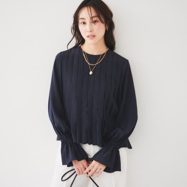 アンタイトル（UNTITLED）/【光沢オンオフ使える】フロントタックブラウス 光沢オンオフ使える】フロントタックブラウス | アンタイトル(UNTITLED