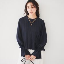 【光沢オンオフ使える】フロントタックブラウス | アンタイトル(UNTITLED)