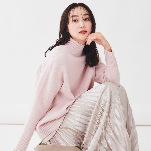 ラムウールカシミヤ ボトルネックプルオーバーニット | アンタイトル