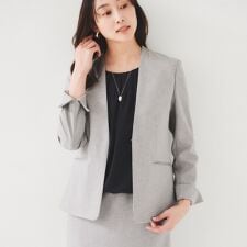 アンタイトル(UNTITLED)の【セットアップ可能】リネンライク カラーレスジャケット