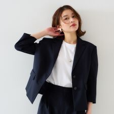 【オンオフ使えるセットアップ可能】トロピカルウール シングルブレストジャケット