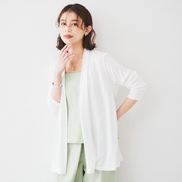 【接触冷感UV機能遮熱】ジャージカーディガン